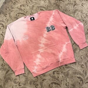 Pink Tie-Dye Sweatshirt with Logo